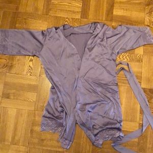 Purple silk robe